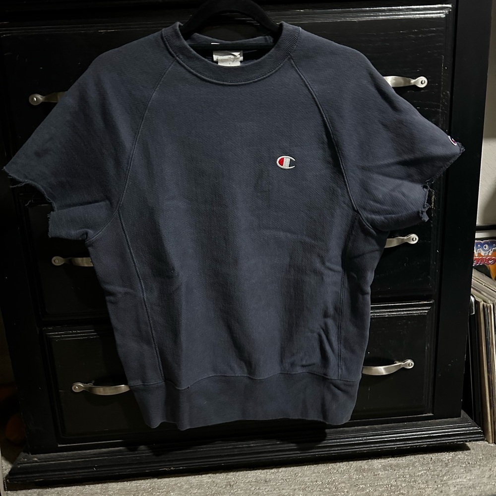 Champion Dark Blue Reverse Weave Top